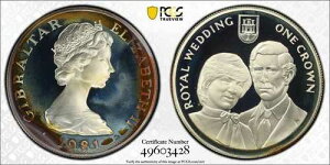 1981�N PR 68 DCAM �N���E�� �W�u�����^�� �_�C�A�i�� ���C�����E�F�f�B���O PCGS �V���o�[ 600