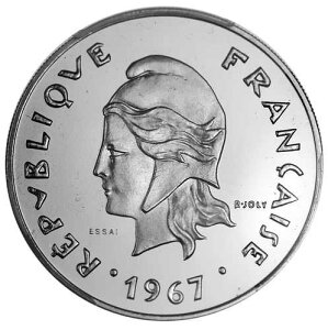 �t�����X�̃|���l�V�A �j�b�P���W�{ �G�b�T�C 50�t���� 1967�N PCGS SP68 �g�b�v�O���[�h