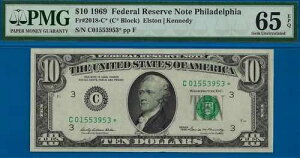 1969�N 10�h���A�M������s�� PMG 65EPQ 29�̃t�B���f���t�B�A�X�^�[ Fr 2018-C*