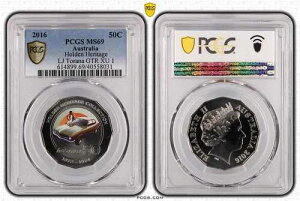 2016 �I�[�X�g�����A �u�z�[���f�� �w���e�[�W 50c LJ Torana GTR XU 1�v PCGS MS69 #8031
