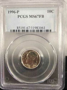 1996-P�����1996-W���[�Y�x���g�_�C�� PCGS MS67FB �ؖ����ԍ� 11983061, 24521510