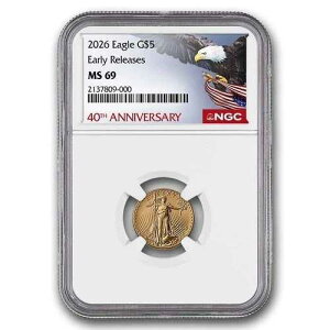 2026�N 1/10�I���X �A�����J���S�[���h�C�[�O�� MS-69 NGC (ER�A40���N�L�O)