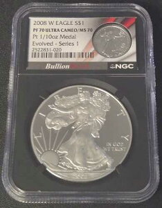 Evolved - �V���[�Y 1 2008 W Eagle S$1 PF70 �E���g�� �J���I / MS70 �v���`�i 1/10 �I���X...