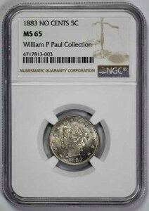 1883 ���o�e�B 5�Z���g V�j�b�P�� NGC MS 65 �Z���g�Ȃ� �Z�~�v���[�t