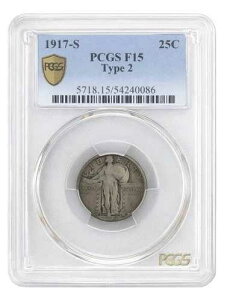 1917-S 25C PCGS F15 �^�C�v2