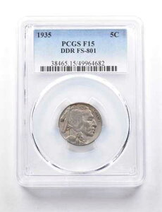 1935�N �C���f�B�A���w�b�h �o�b�t�@���[�j�b�P�� DDR FS-801 F15 PCGS *7696