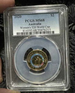 2020�N 2�h���d�� $2 ���qT20���[���h�J�b�v PCGS MS68 1���̂� �����R�C��