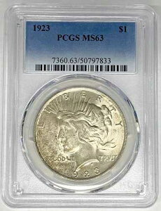 1923�N �s�[�X�V���o�[�h���R�C�� ���C�g�g�[�� PCGS MS 63 (11) D