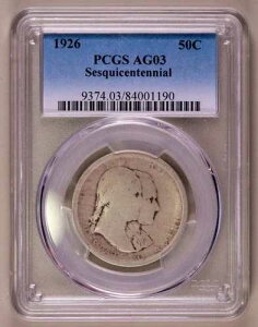 1926-P 150���N�L�O ���[�{�[�� �n�[�t�h�� PCGS AG03 ***�󏭂ȃ��[�{�[���R�C��***