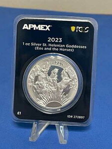 2023�N 1�I���X �V���o�[�R�C�� �Z���g�w���j�A�� �S�b�f�X EOS �~���g�_�C���N�g PCGS + FS TEP