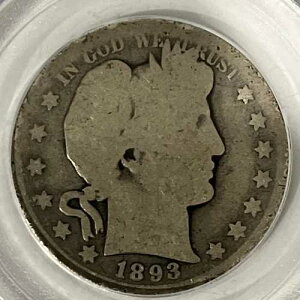 1893-S �o�[�o�[ �V���o�[ �n�[�t�_���[ �O���[�h PCGS AG03 �L�[�f�[�g