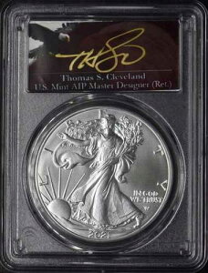 2021 T2 �A�����J�� �V���o�[ �C�[�O�� - PCGS MS70 FDOI �N���[�u�����h �T�C������ - ?COINGIANTS?