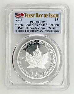 2019�N �C���v���[�t 5�h����� �J�i�_�Y���[�v�����[�t PCGS PR70 FDOI �f���A���t���b�O���x��