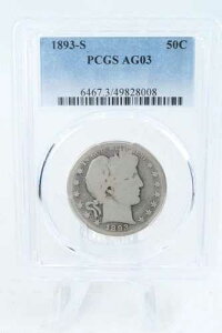 1893-S PCGS AG03 �o�[�o�[ �n�[�t�_���[ �r�W�l�X �X�g���C�N 50�Z���g