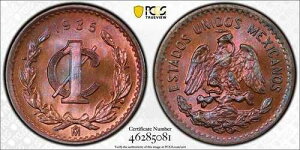 1935�N Mo PCGS MS65 RB - ���L�V�R - �g�[�����H 1�Z���^�{ 1�Z���g�R�C�� #43513A