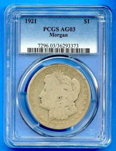 1921 P PCGS AG03 �����K����� 1�h�� �č������ǃR�C�� 1921-P AG-03 ���[�{�[��