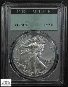 2022 W PREMIER 500����1�� ���� �o�[�j�b�V���h�V���o�[�C�[�O�� ASE $1 PCGS SP 70