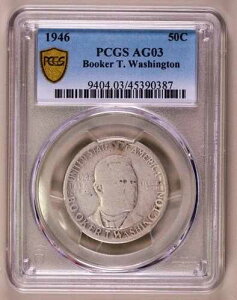 1946-P �u�b�J�[ T. ���V���g�� �n�[�t�_���[ PCGS AG03 ***�󏭂ȃ��[�{�[���R�C��***