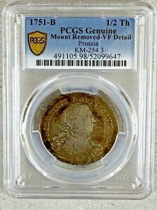 1751-B 1/2�^�[���[ �v���C�Z�� PCGS �����}�E���g�폜 VF �f�B�e�[�� #8P31