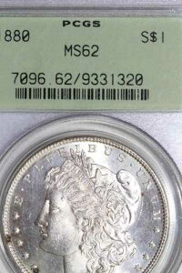 1880-P �����K�� 90% ��� PCGS MS62 �I�[���h�O���[�����x���z���_�[ (AWS392)
