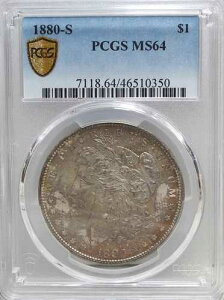 1880-S ���[�K�� �V���o�[ �_���[�APCGS MS64�A�������F��!�A�N���X�I�[�o�[ �I�v�V����!!!