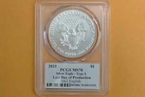 2021�N 1�h�� �A�����J�� �V���o�[ �C�[�O�� 1�I���X PCGS MS70 �A���b�N�X�E�C���O���b�V�� �ŏI�����Y T1