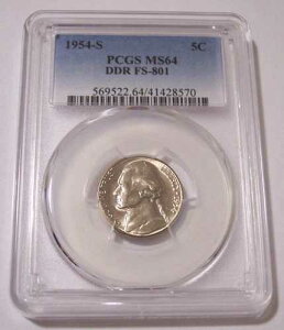 PCGS 1954 S �W�F�t�@�[�\�� �j�b�P�� DDR ���@���G�[�V���� FS-801 MS64