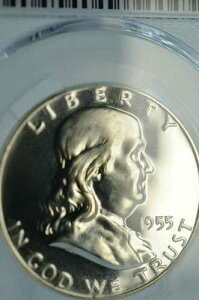 ���C�g�J���I�� PR66 1955 PCGS �O���[�f�B���O �V���o�[ �n�[�t�_���[ �v���[�t�R�C�� �� �g�[��