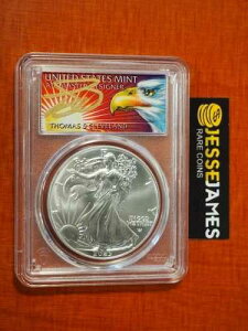 2023�N �V���o�[�C�[�O�� PCGS MS70 �g�[�}�X�E�N���[�u�����h �t�@�[�X�g�X�g���C�N �C�[�O�� �T�����x���t��