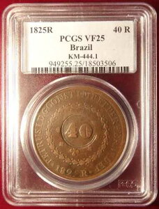 �󏭂� 1825R 80 ���C�X (1835) PCGS VF25 �� 40 ���C�X�ƍ��󂳂�Ă��܂��B
