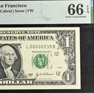 2003A $1�A�M������s�� PMG 66EPQ �l�C�̒Ⴂ�V���A���ԍ�939���W