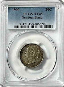 �j���[�t�@���h�����h - ���B�N�g���A���� - 20�Z���g - 1900�N - PCGS XF-45