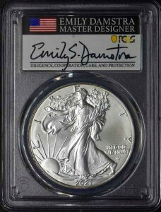 2021-(S) T2 �A�����J�� �V���o�[ �C�[�O�� PCGS MS70 FDOI EI Damstra �������� ?COINGIANTS?