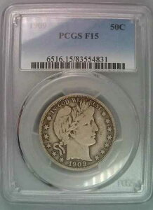 1909�N P �o�[�o�[ �n�[�t�_���[ - PCGS �O���[�h F 15 - ��90%