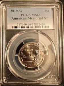 2019 W �A�����J�� �������A�� NP �N�H�[�^�[ 25 �Z���g PCGS MS66 �E�F�X�g�|�C���g ??