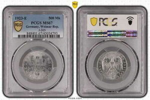 500�}�[�N 1923 E �A���~�j�E�� ������ PCGS�F�� MS67 85681-