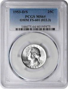 1953-D/S ���V���g�� �N�H�[�^�[ FS-601 MS64 PCGS