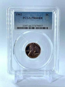 PR66RB 1962�N ���b�h�u���E�� �����J�[�� �y�j�[ PCGS �O���[�h 1�Z���g �v���[�t�R�C�� ���Ɋ󏭂�1�Z���g