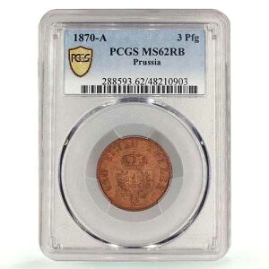�h�C�c �v���C�Z�� 3 �y�j���V���� ���B���w����1�� �ݕ� �}�[�NA MS62 PCGS ���� 1870�N