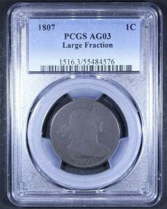 1807 �N �h���[�v �o�X�g ���[�W �Z���g (���[�W �t���N�V����) - 1 �Z���g PCGS AG03 - �^�t �R�C��!