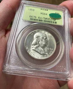 1959 P �t�����N���� PCGS MS64 CAC �O���[�f�B���O CACG OGH �I�[���h �O���[�� �z���_�[ �n�[�t �h�� PQ!