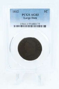 1812-P PCGS AG03BN ���[�W�f�C�g �N���V�b�N�w�b�h�Z���g �r�W�l�X�X�g���C�N 1C