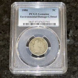 1886�N ���o�e�BV �j�b�P�� - PCGS���������_���[�W���� - G�ڍ�