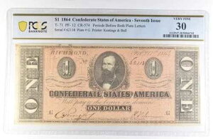 1864�N ��R��7�񔭍s 1�h�� T-71 PF-12 CR-574 VF30 PCGS *8120