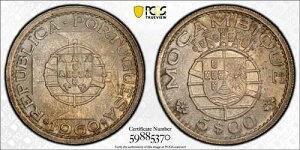 MS67 1960�N ���U���r�[�N�i�|���g�K���j �V���o�[ 5�G�X�N�[�h�APCGS �g�D���[�r���[ - �ǍD�ȃg�[��