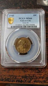 1940�N �o�`�J���s�� Anno II 10 Centesimi PCGS MS66 �g�b�v�|�b�v 1/0 �t�@�C�i�[ 4330