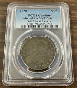 1829�N 50�Z���g �L���b�v�h�o�X�g�n�[�t�h�� O-117�A�������AR-2�APCGS VF�AAlter. Surf