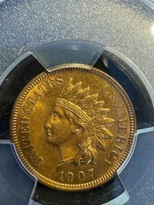 1907�N 1�Z���g �C���f�B�A�� �Z���g PCGS �{�� �F�s�� �ڍוs��