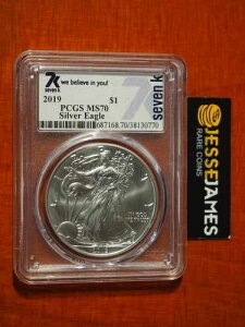 2019�N $1 �A�����J�� �V���o�[ �C�[�O�� PCGS MS70 7K ���^�����x��