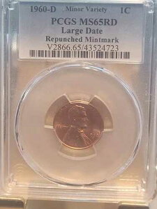 1960-D 1C ���[�W�f�C�g RPM PCGS MS65 RD (WOW RPM NORTH)